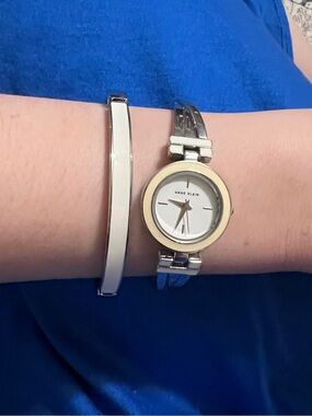 Anne Klein Minimalist Bracelet + Watch Set